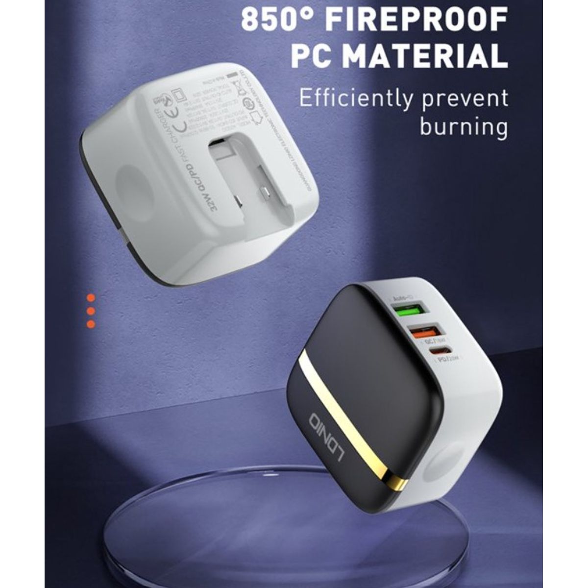 LDNIO - LDNIO - Cargador de Pared carga rápida 32W PD&QC30 USB-C A3513Q