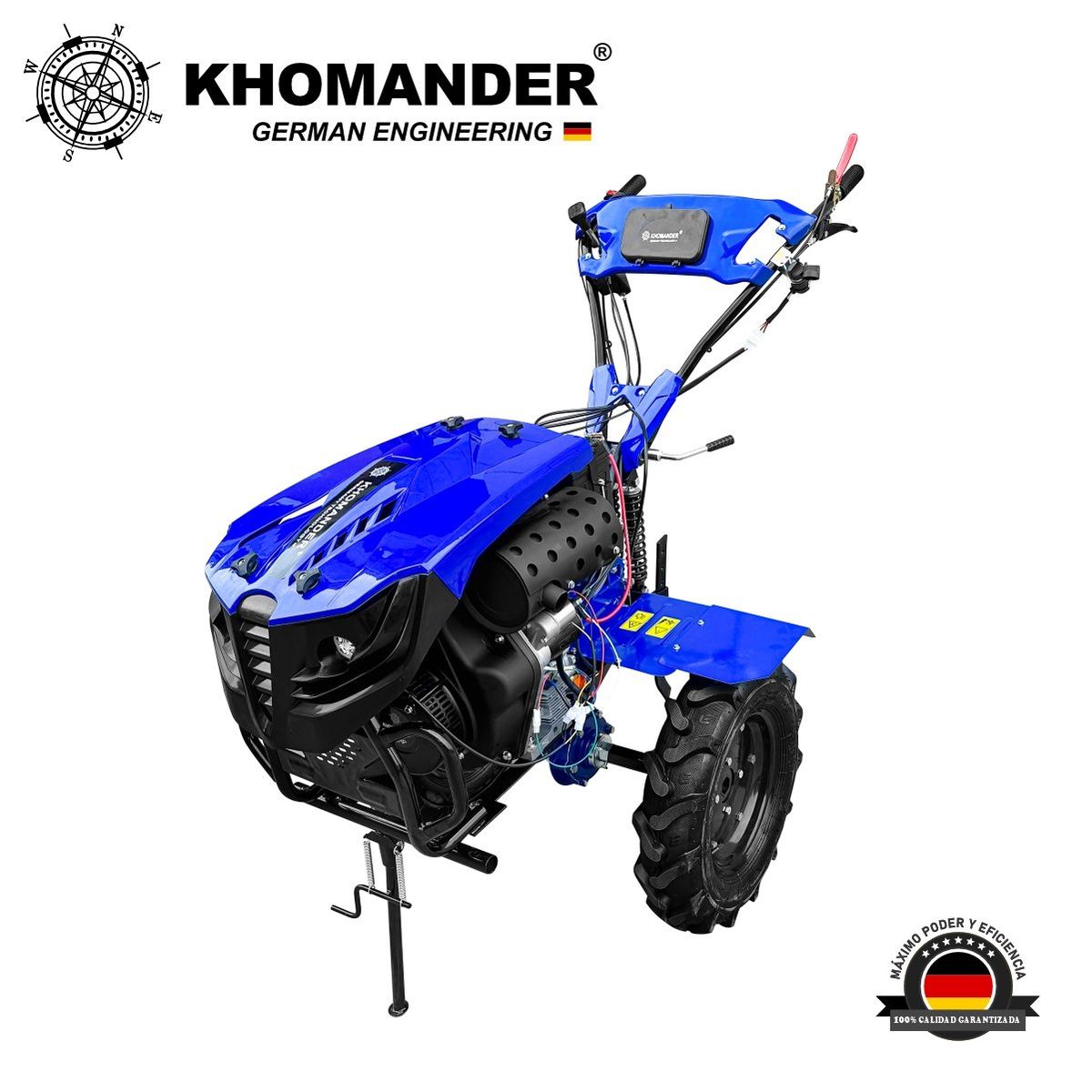 KHOMANDER - MOTOCULTOR PETROLERO AZUL 18HP - KHOMANDER