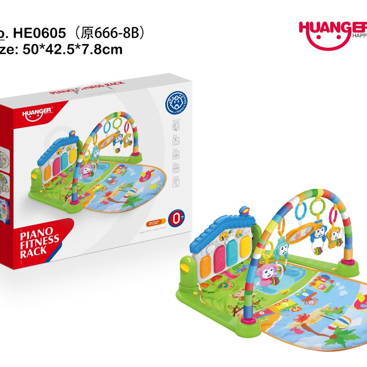 HUANGER - Gimnasio Verde con Sonido y Luces