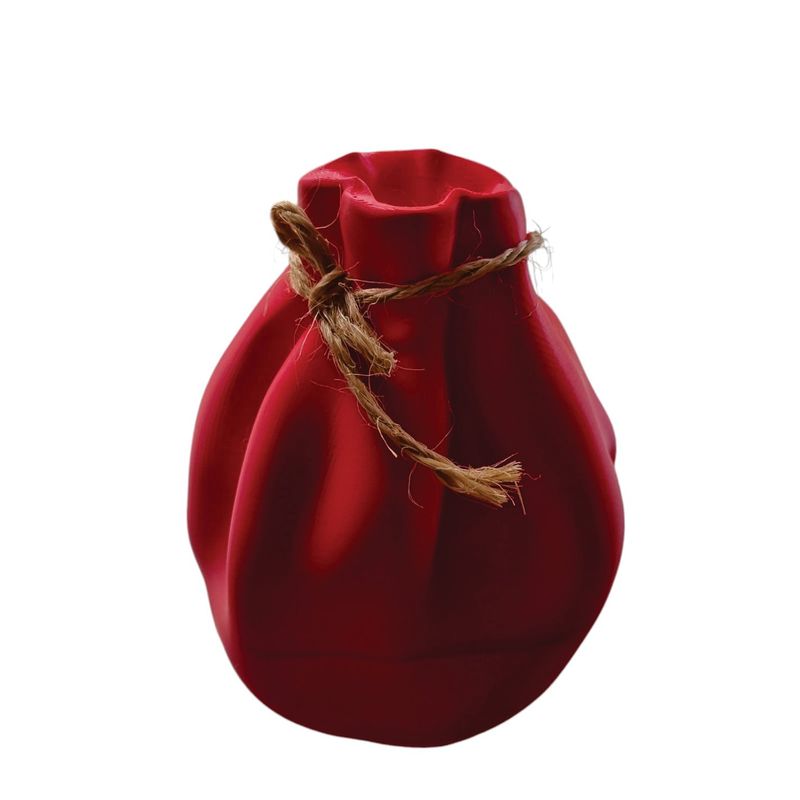 GYPSYZONE - Florero bolso GypsyZone impreso en 3D rojo 9x10cm