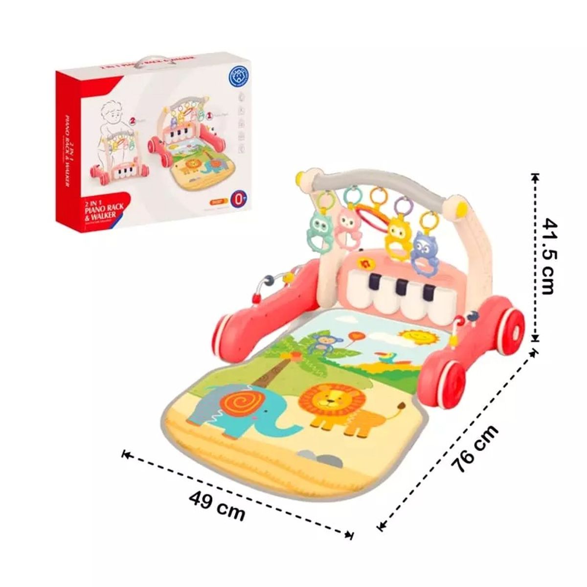 HUANGER - Gimnasio Caminador Pataditas Piano con Luces y Sonidos