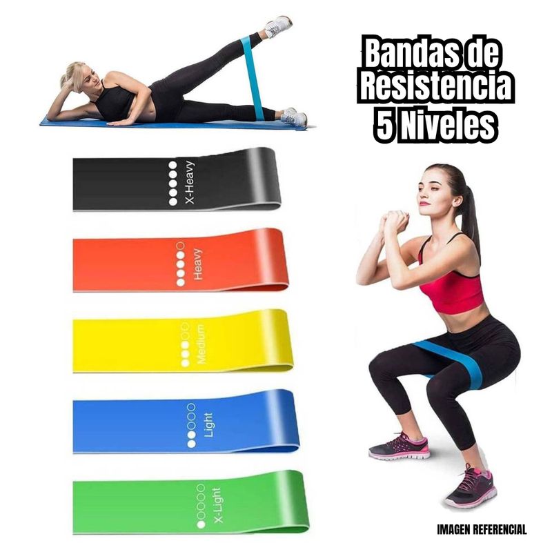GENERICO - Bandas Elásticas 5 Niveles de Resistencia