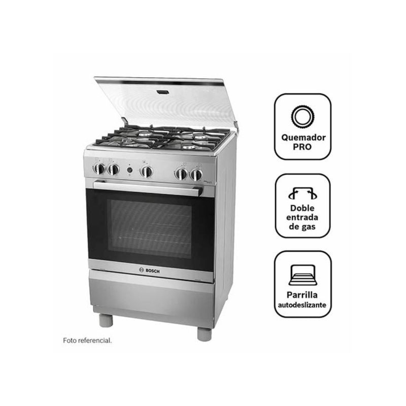 BOSCH - COCINA A GAS GLP BOSCH 4 HORNILLAS PRO445 - HSG