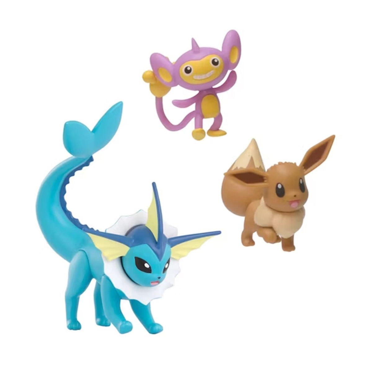 POKEMON - POKEMON BATTLE FIGURE SET DE 3 - VAPOREON + EEVEE + AIPOM