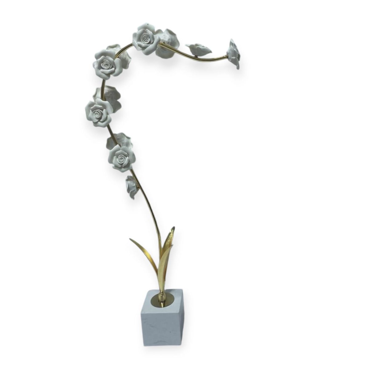 GENERICO - Escultura Rosas Con Base 64 x 25 cm