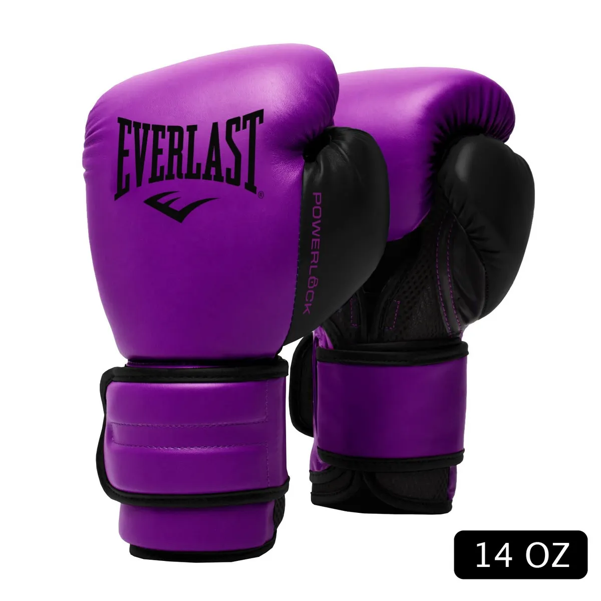 EVERLAST - GUANTE BOX POWERLOCK 2 TR HOOK & LOOP PURPURA 14OZ