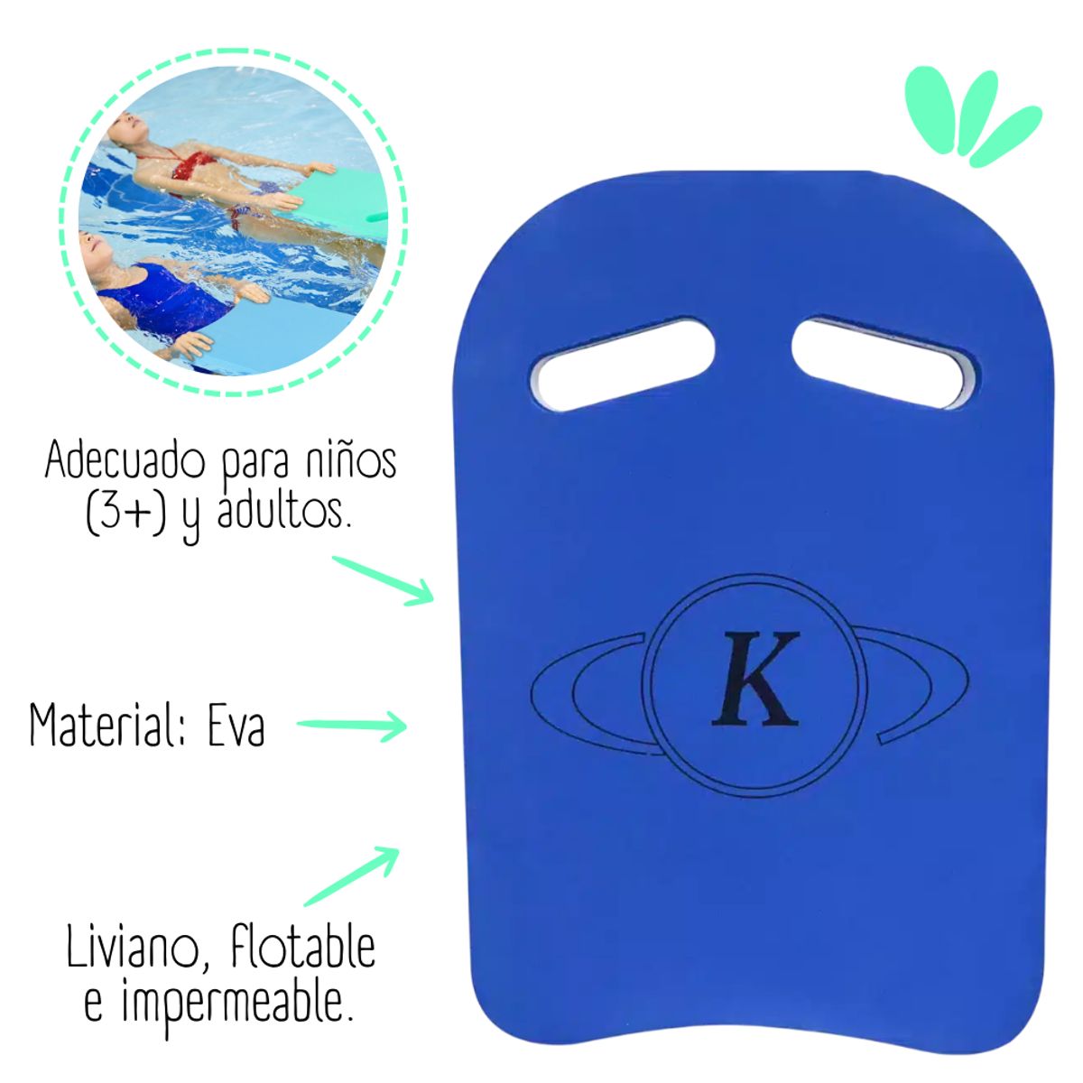 GENERICO - Tabla de natación para entrenamiento -Gruesa