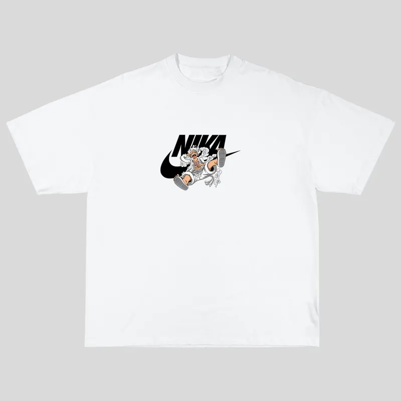 GENERICO - Polo Anime One Piece - Nika color Blanco