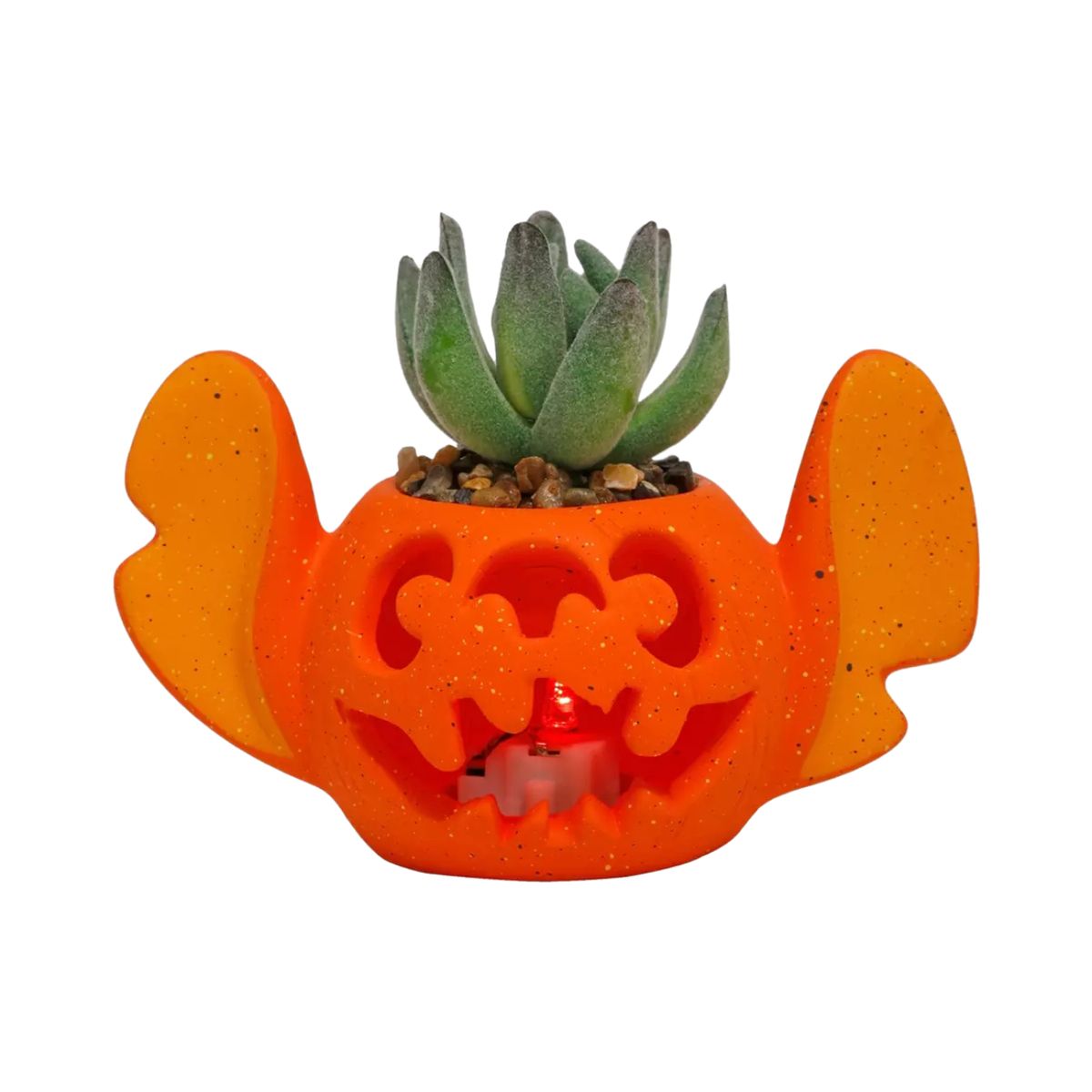 LILO & STITCH - Stitch calabaza con luz y suculenta artificial adorno maceta
