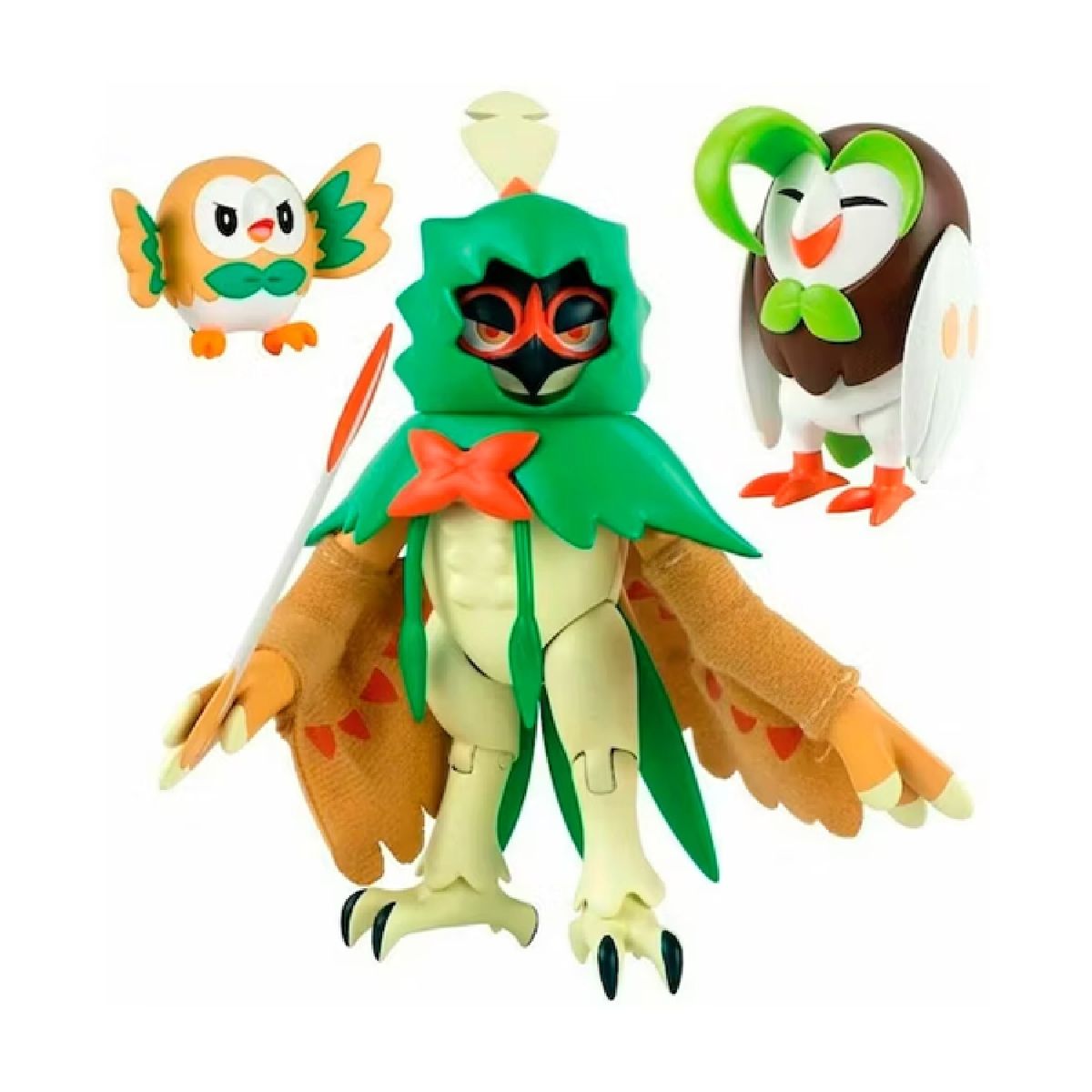 POKEMON - Pokemon TOMY Set Decidueye Dartrix & Rowlet