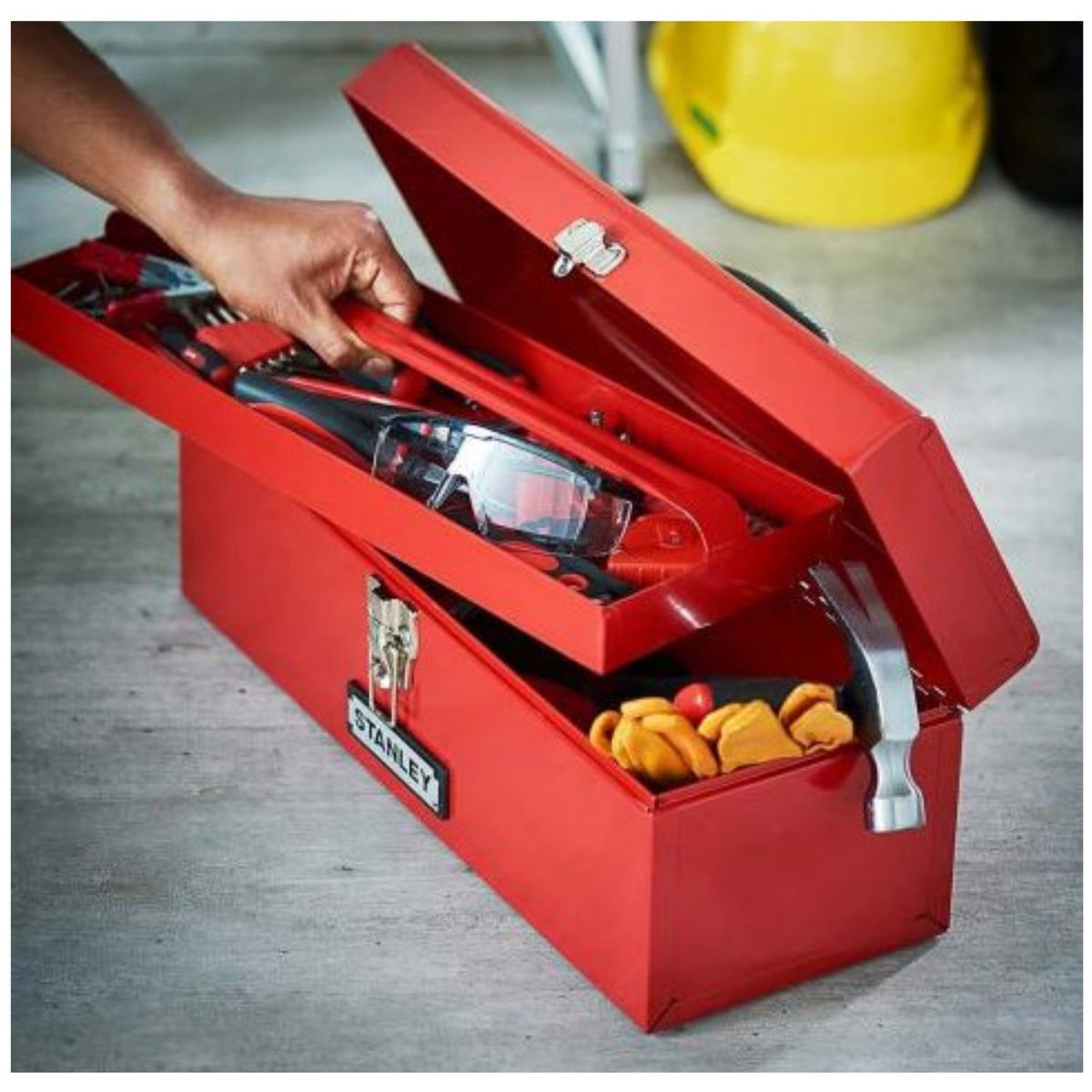 STANLEY - Caja Metálica con Bandeja caja de herramienta uso rudo