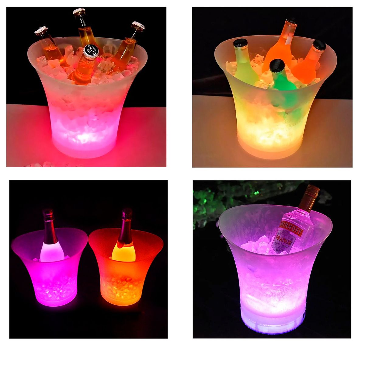 GENERICO - Cubeta Hielera de 5L con Parlante Bluetooth  y Luces Led RGB