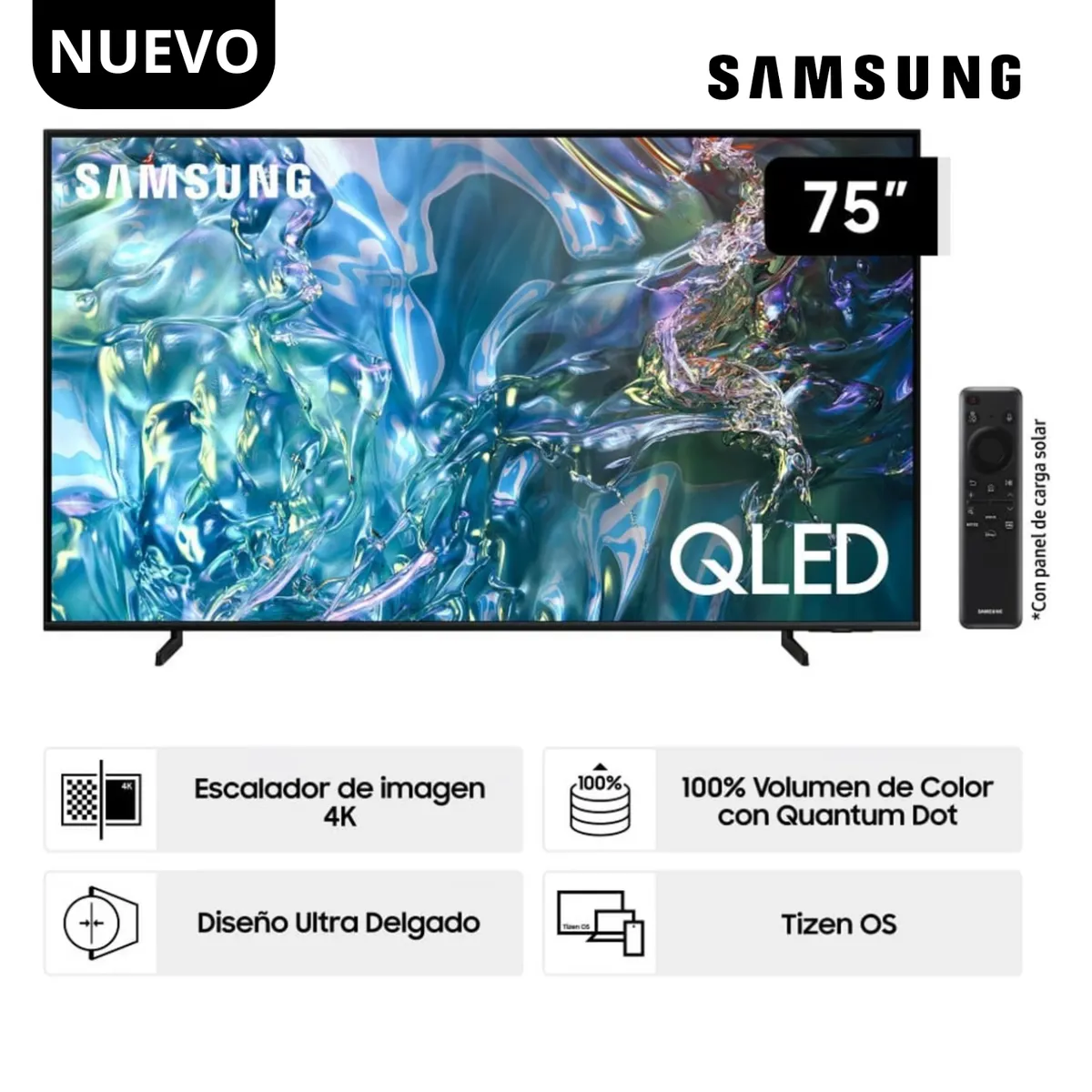 SAMSUNG - Televisor Samsung 75 QLED UHD 4K Smart QN75Q60DAGXPE