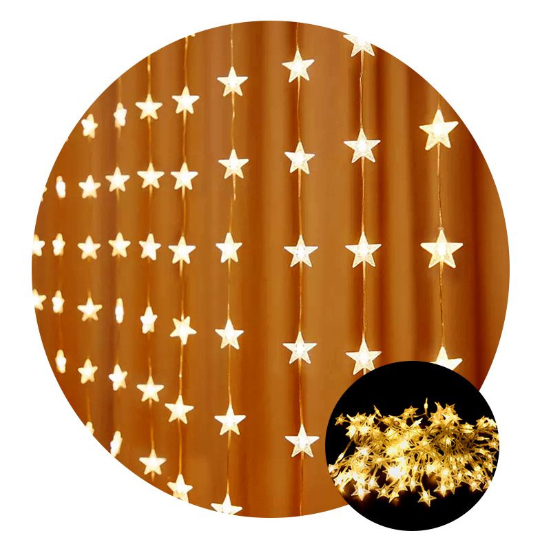 GENERICO - Cortina Led 3 x 1 con Diseño Estrellas