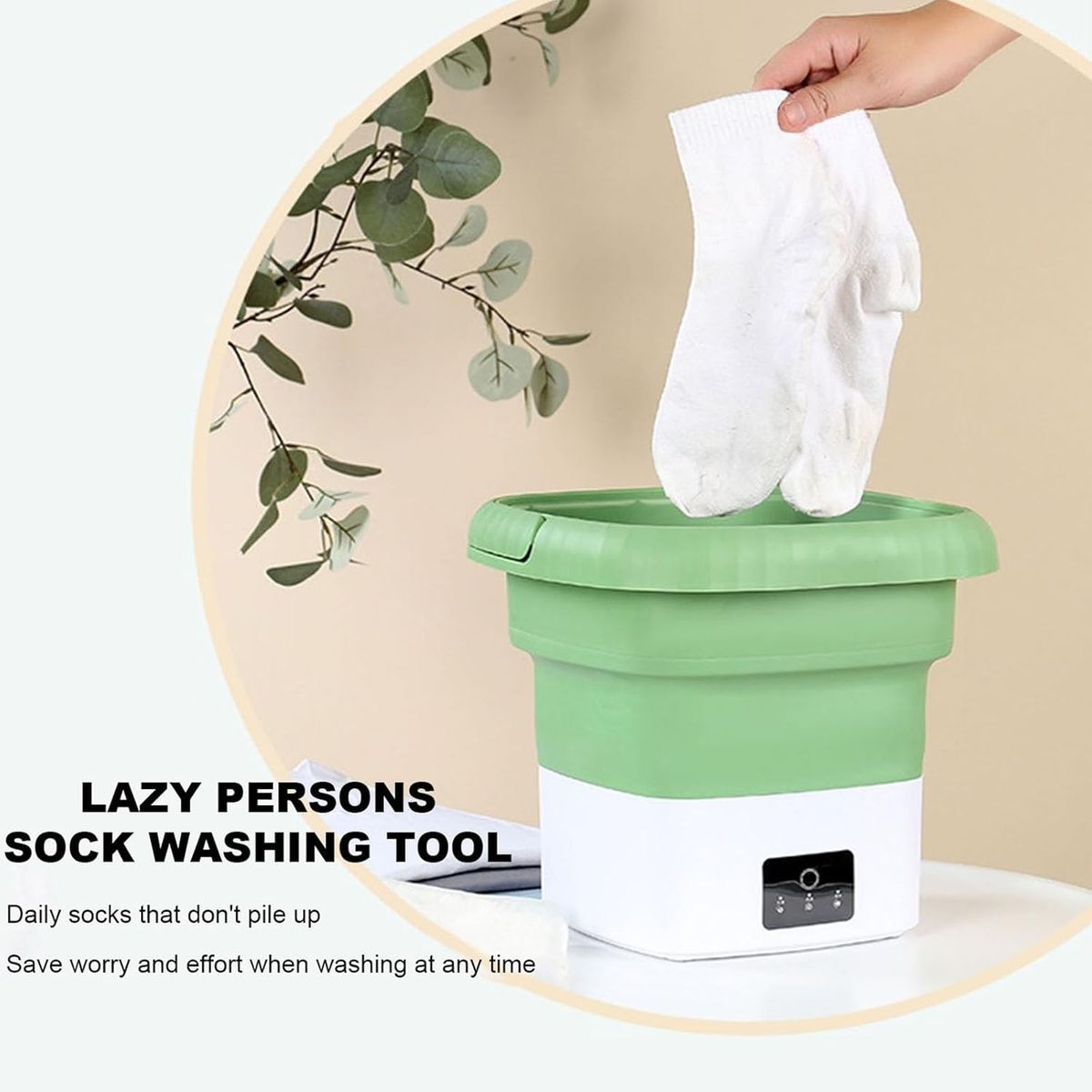 GENERICO - MINI LAVADORA PLEGABLE CENTRIFUGADO