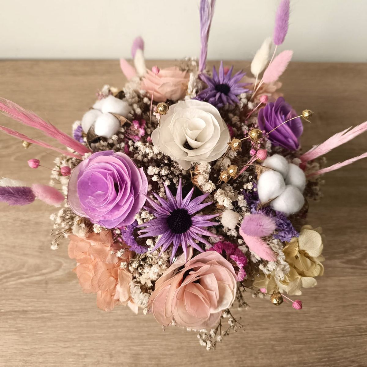 GENERICO - Arreglo flores secas Destellos Rosados Día de la Madre