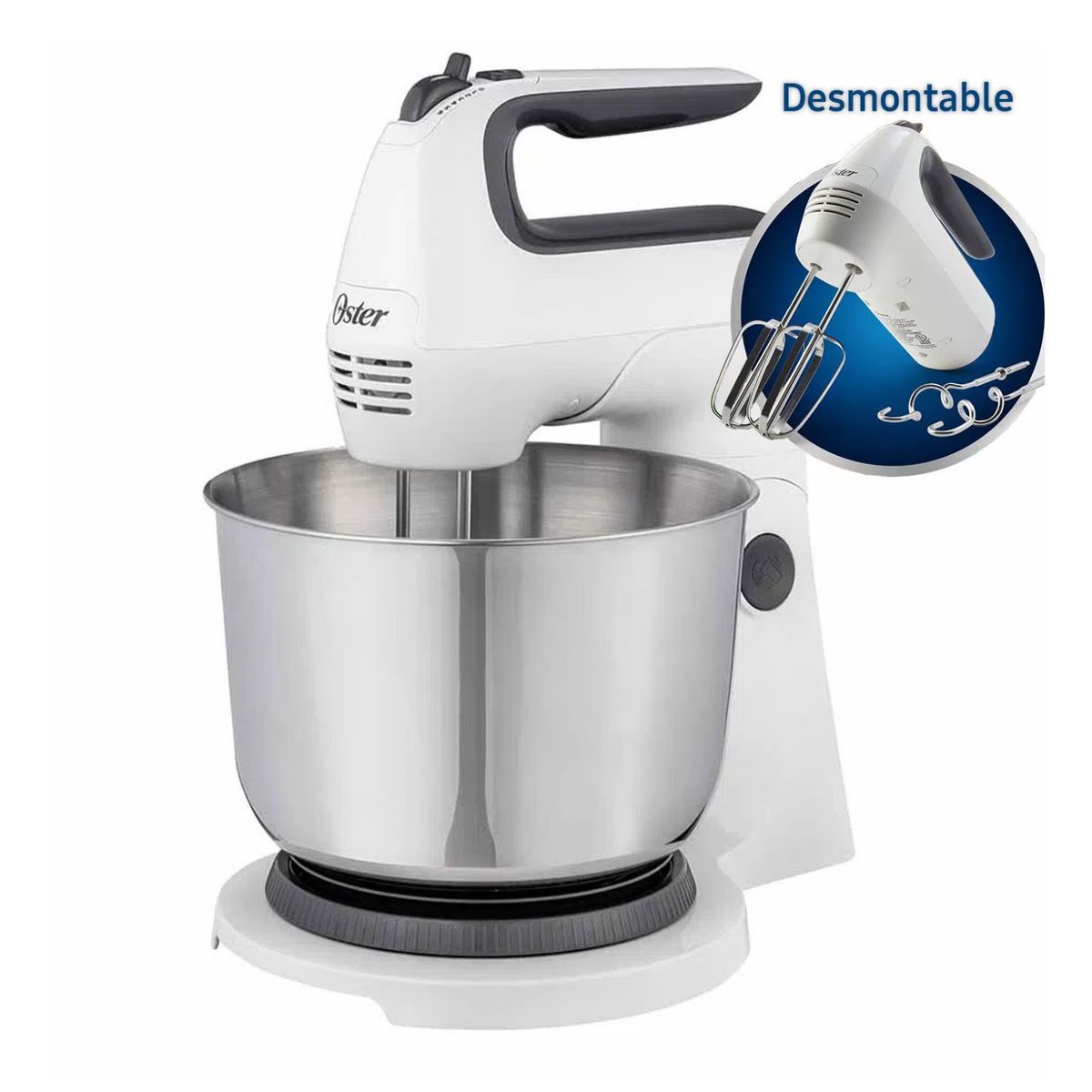 OSTER - Batidora de mano y pedestal Oster con acción giratoria FPSTHS3612