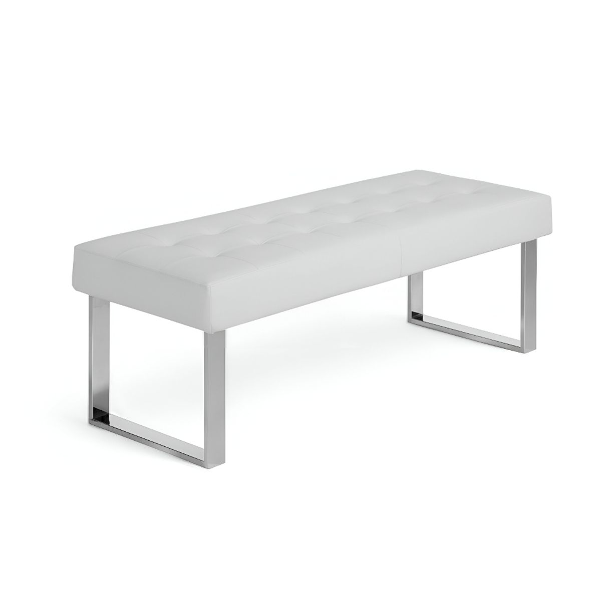 HOGAR & SPACIOS - HYS BANQUETA FRITZ CAPITONE BLANCO