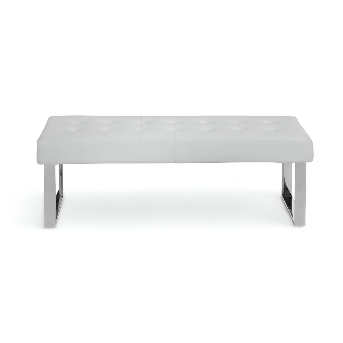 HOGAR & SPACIOS - HYS BANQUETA FRITZ CAPITONE BLANCO