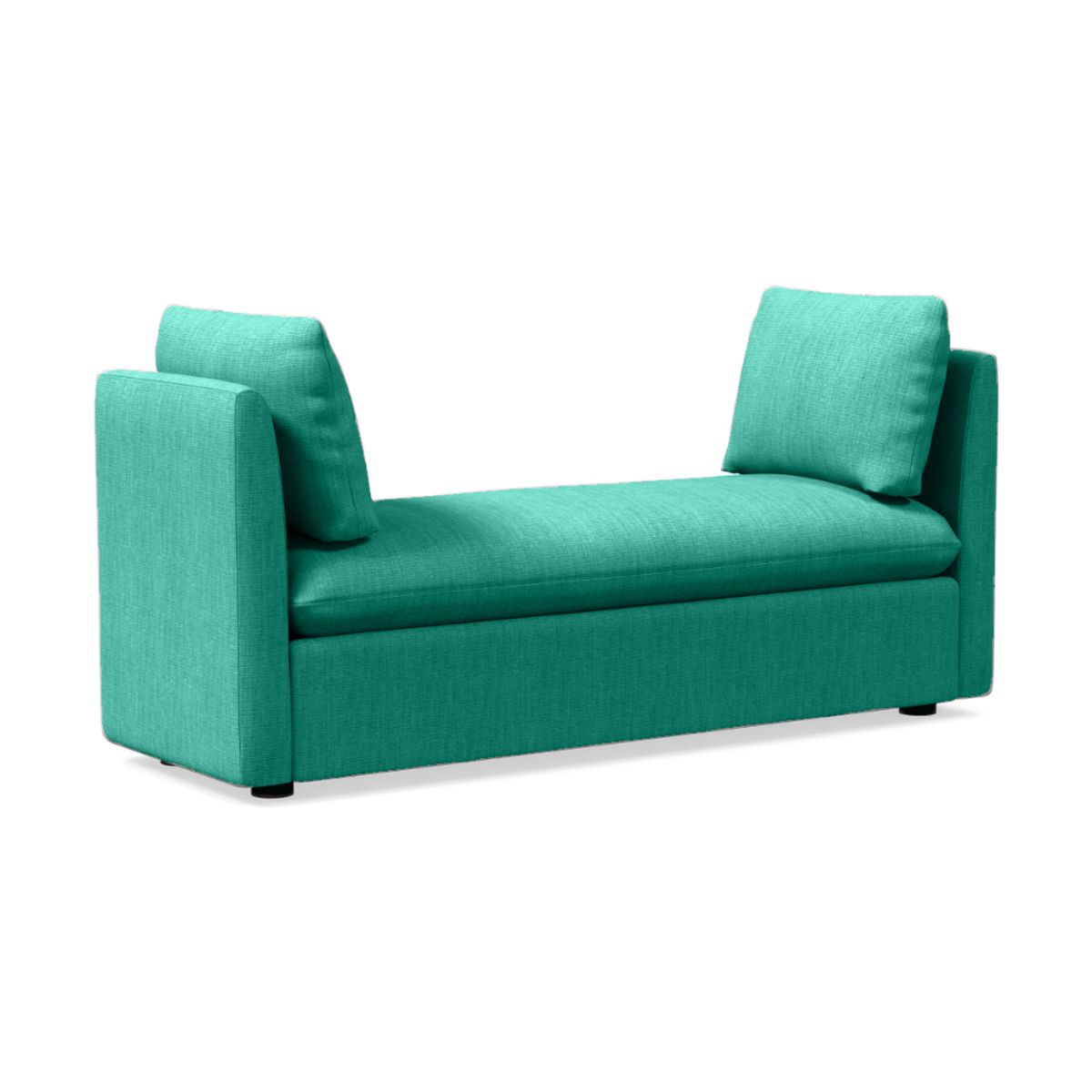 HOGAR & SPACIOS - HYS BANQUETA VITTO CAPITONE CELESTE AGUA