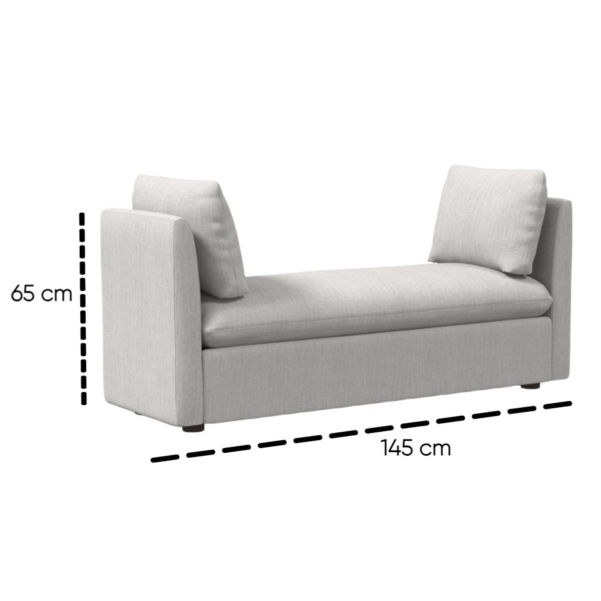 HOGAR & SPACIOS - HYS BANQUETA VITTO CAPITONE GRIS