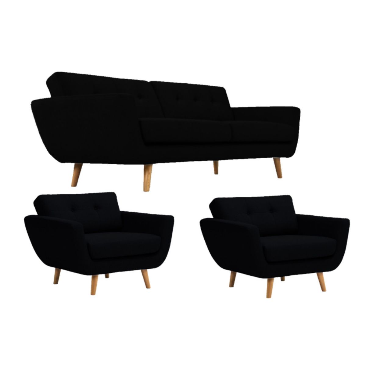 HOGAR & SPACIOS - HYS SALA 3 1 1 CAIRO NEGRO