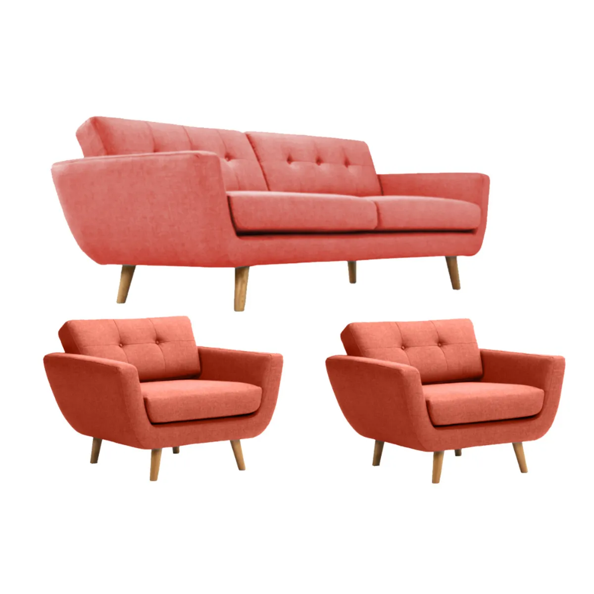 HOGAR & SPACIOS - HYS SALA 3 1 1 CAIRO ROSADO