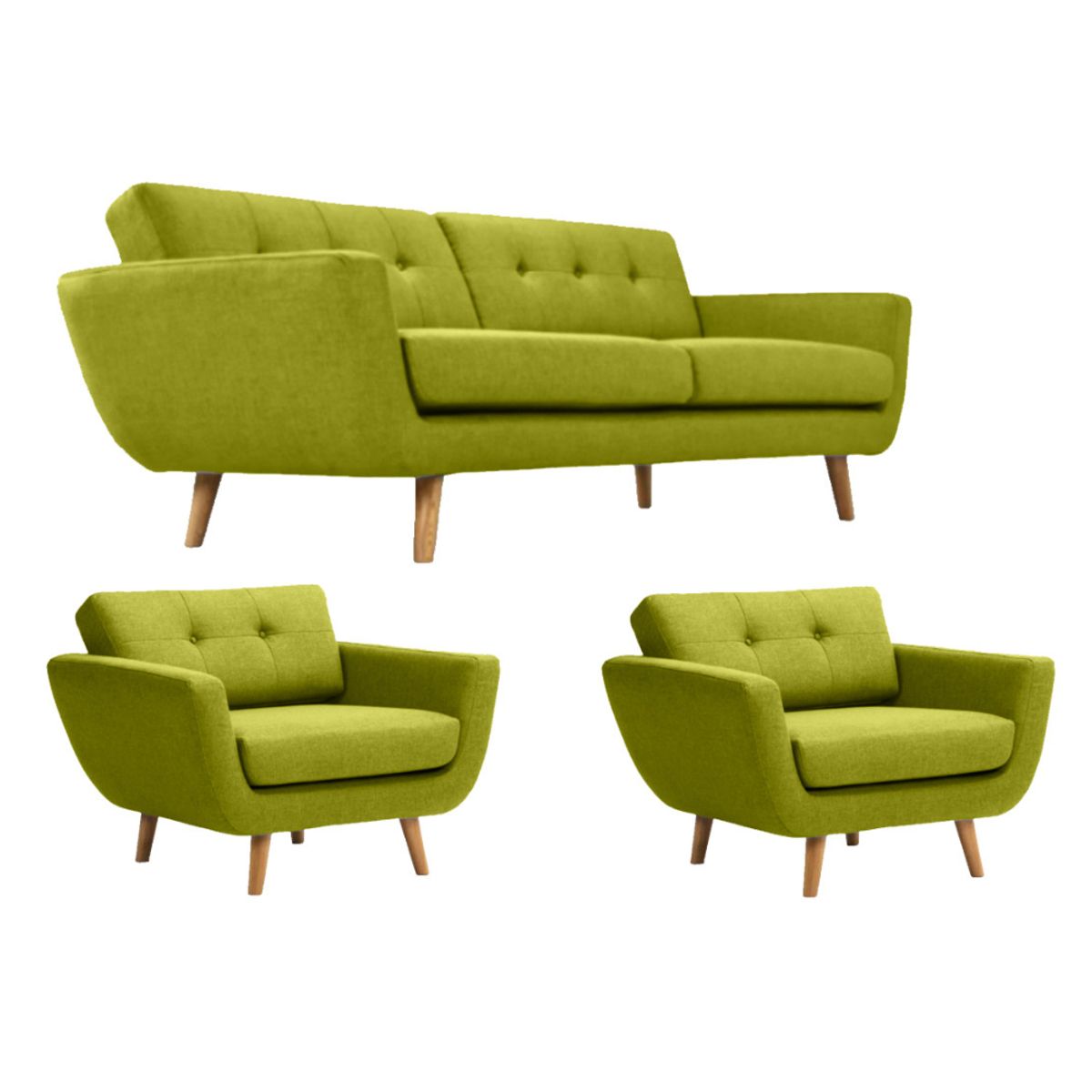 HOGAR & SPACIOS - HYS SALA 3 1 1 CAIRO VERDE OLIVA