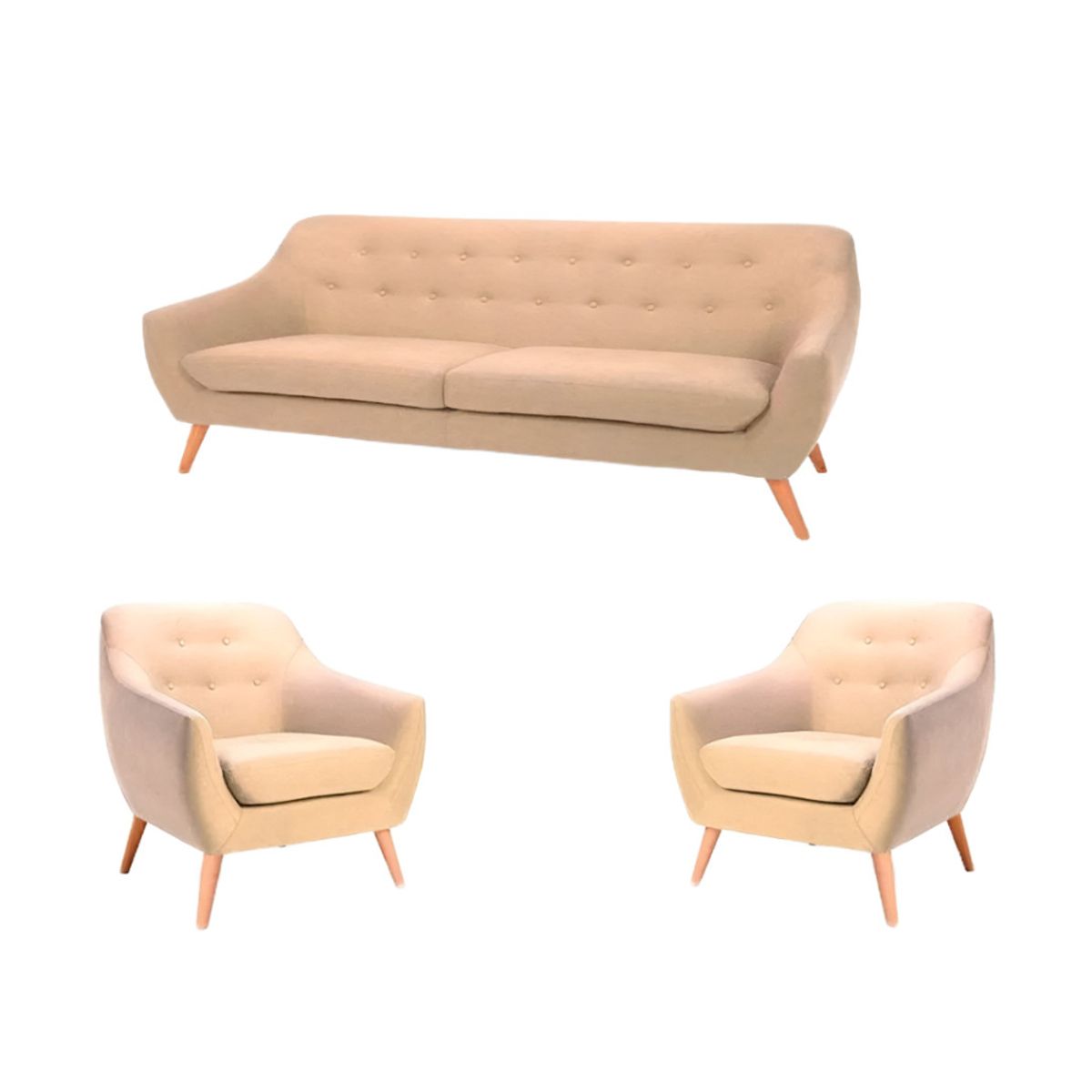 HOGAR & SPACIOS - HYS SALA 3 1 1 MARSELLA BEIGE