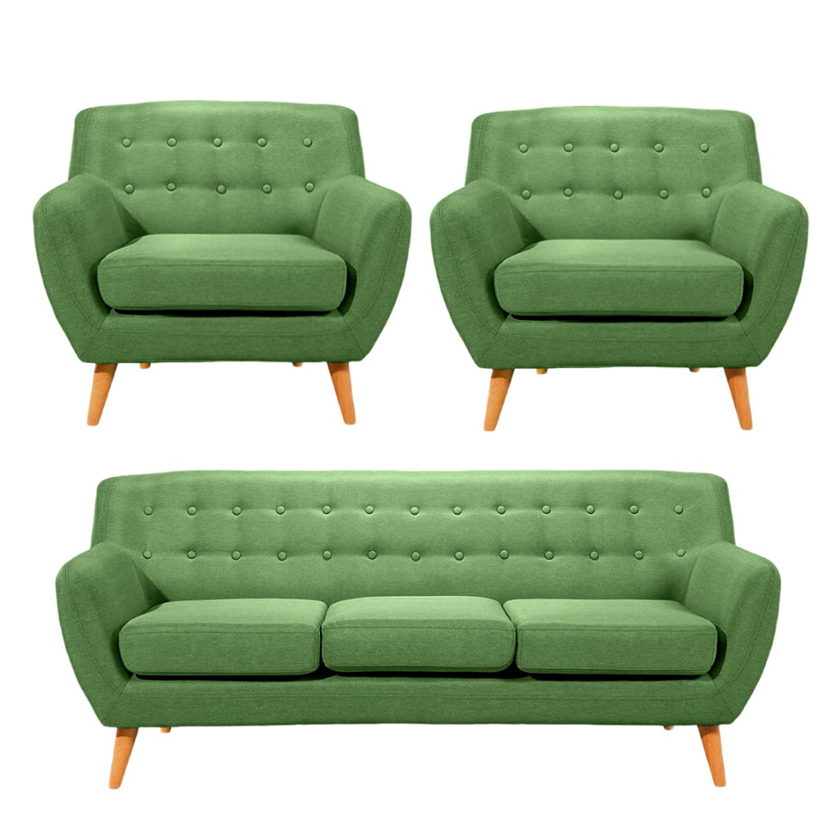 HOGAR & SPACIOS - HYS SALA 3 1 1 ZACK VERDE PALIDO