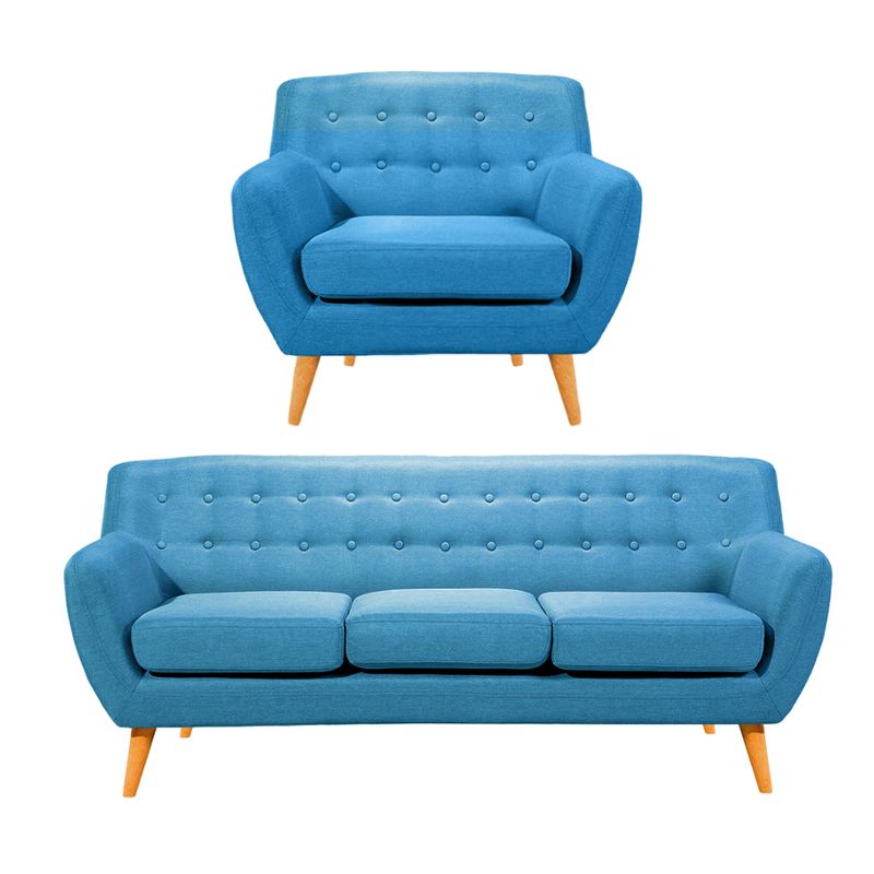 HOGAR & SPACIOS - HYS SALA 3 1 ZACK VINTAGE AZUL CADETE