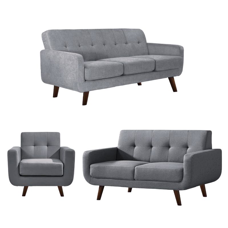 HOGAR & SPACIOS - HYS SALA 3 2 1 BENNIE GRIS