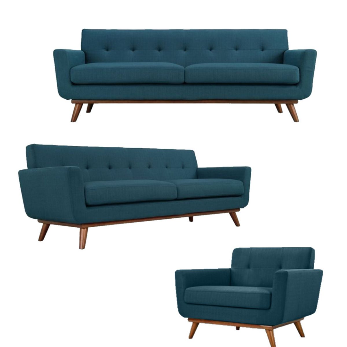 HOGAR & SPACIOS - HYS SALA 3 2 1 CRISTINA AZUL CADETE