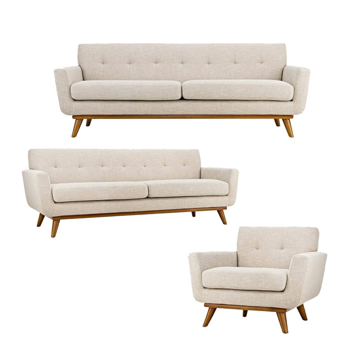 HOGAR & SPACIOS - HYS SALA 3 2 1 CRISTINA BEIGE