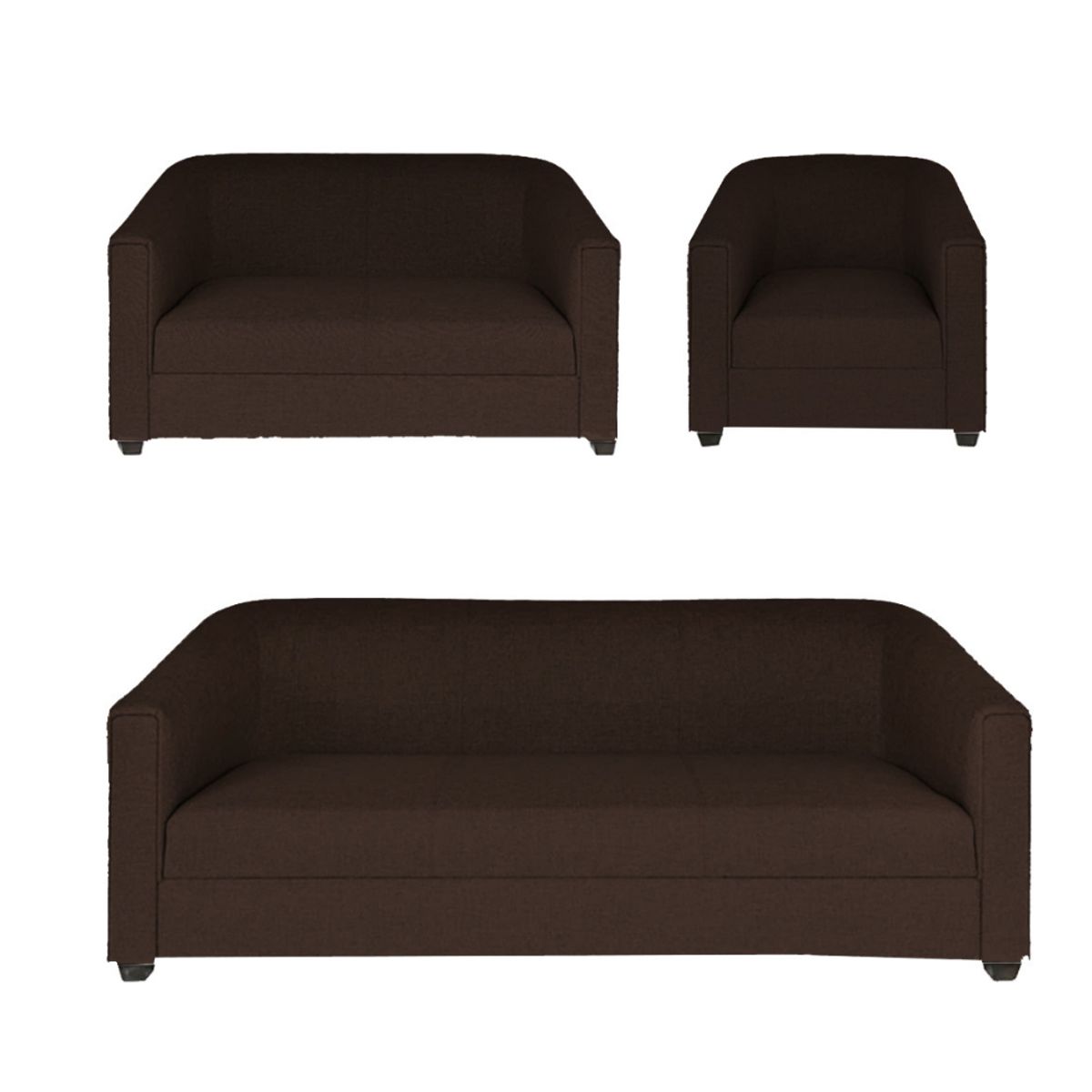 HOGAR & SPACIOS - HYS SALA 3 2 1 MARENA MARRON OSCURO