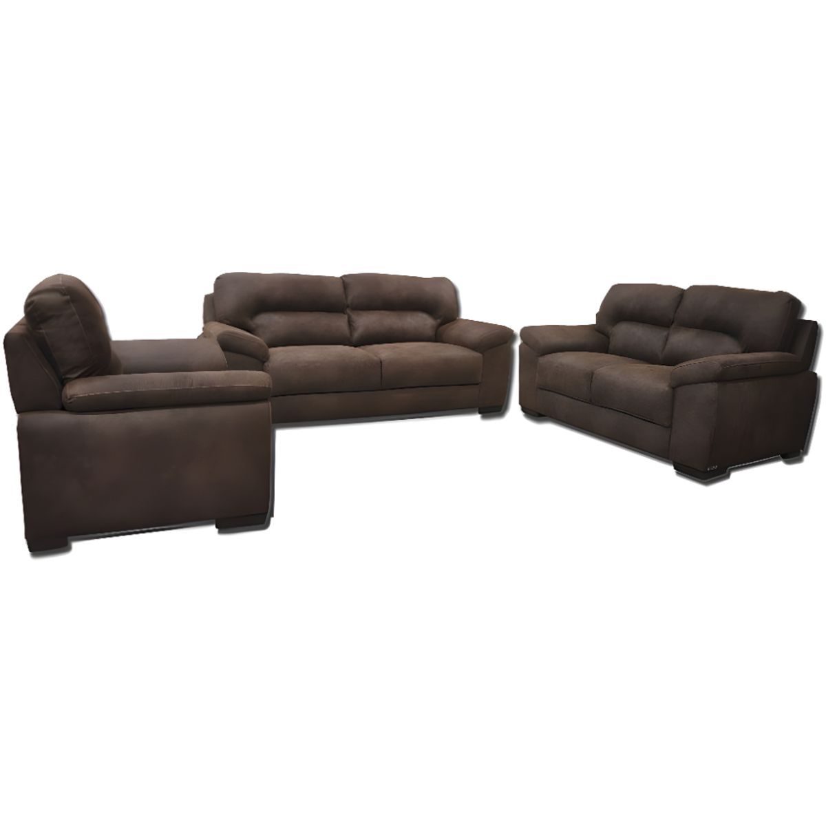 HOGAR & SPACIOS - HYS SALA 3 2 1 PALONY MARRON