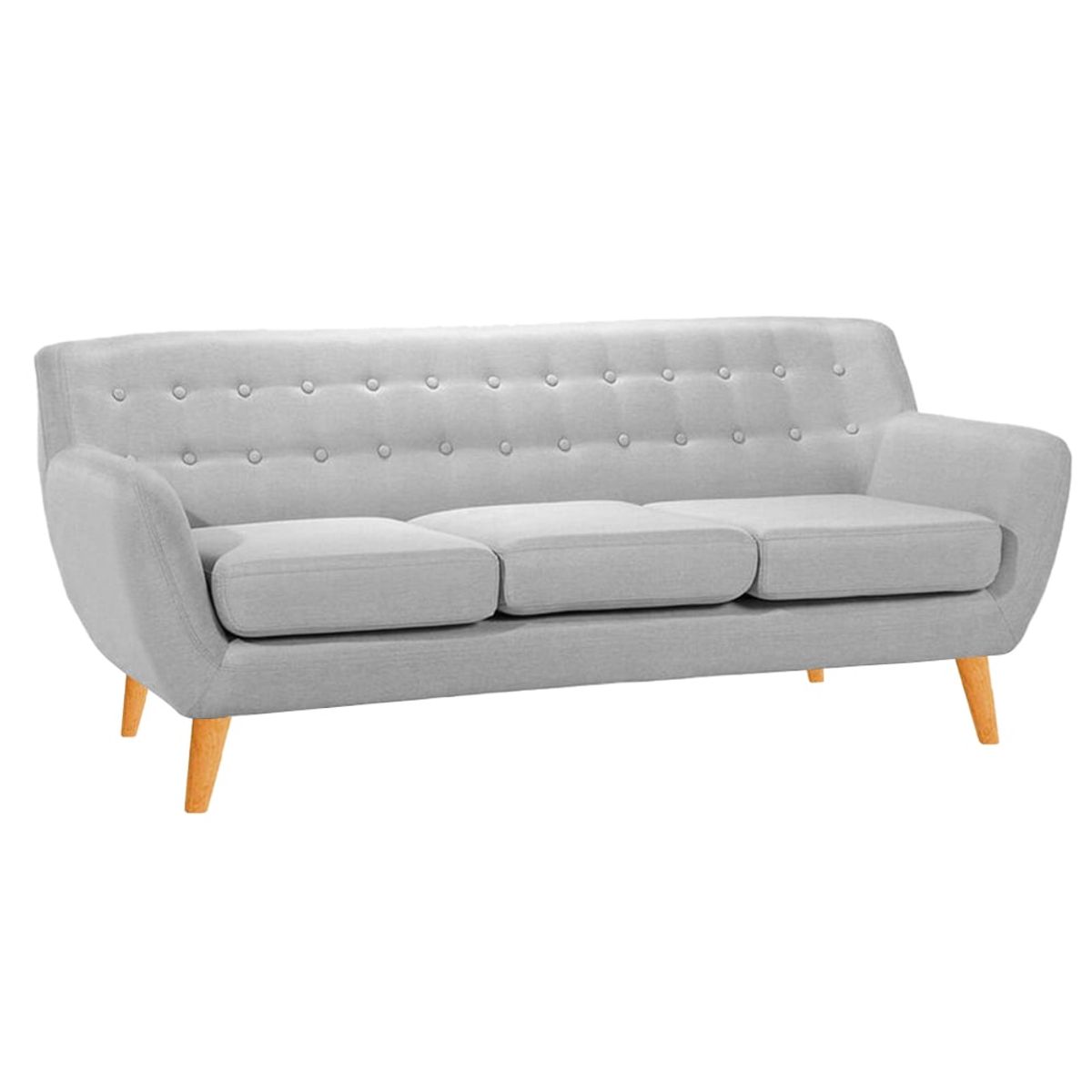 HOGAR & SPACIOS - HYS SALA 3 2 1 ZACK VINTAGE GRIS CLARO