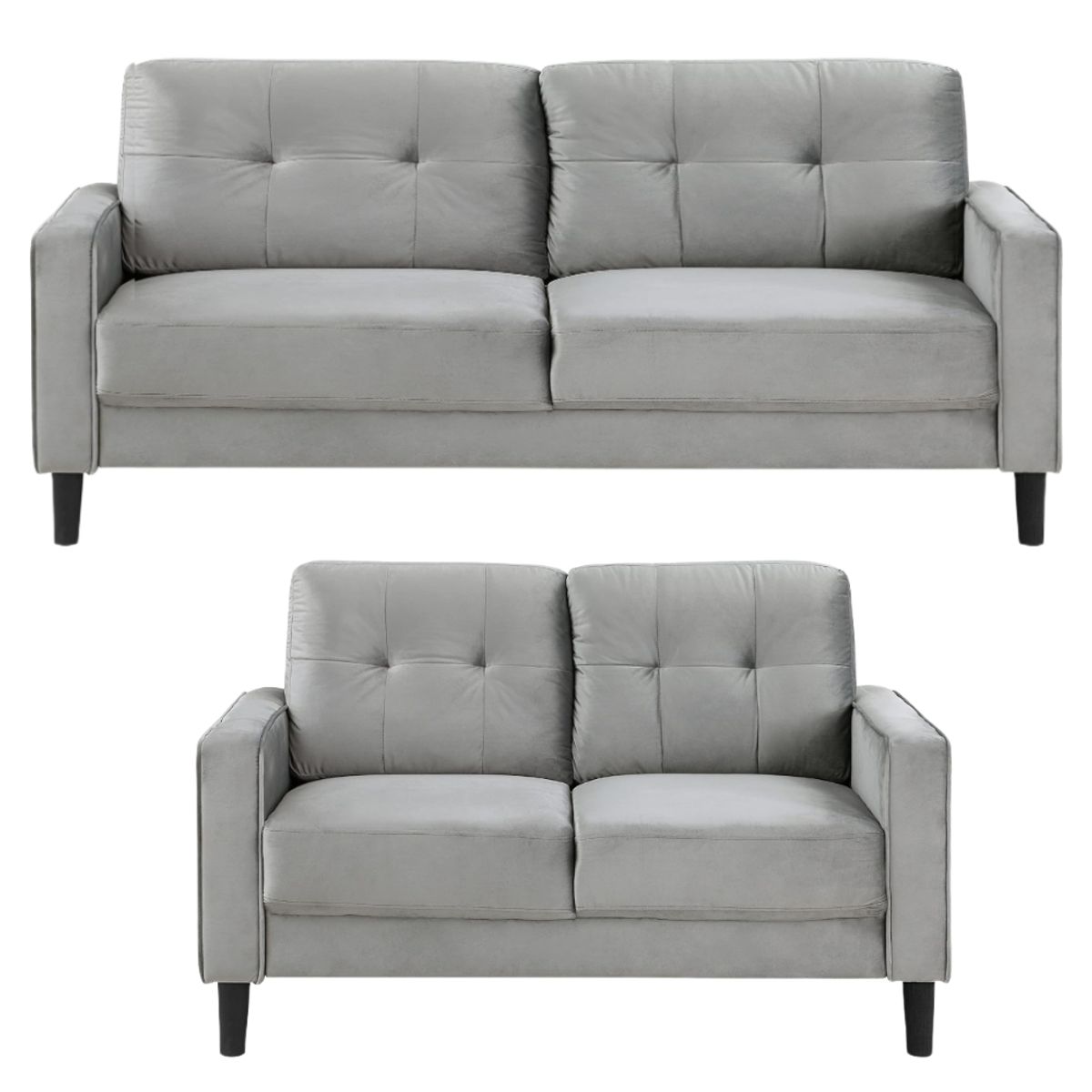 HOGAR & SPACIOS - HYS SALA 3 2 CABO GRIS CLARO