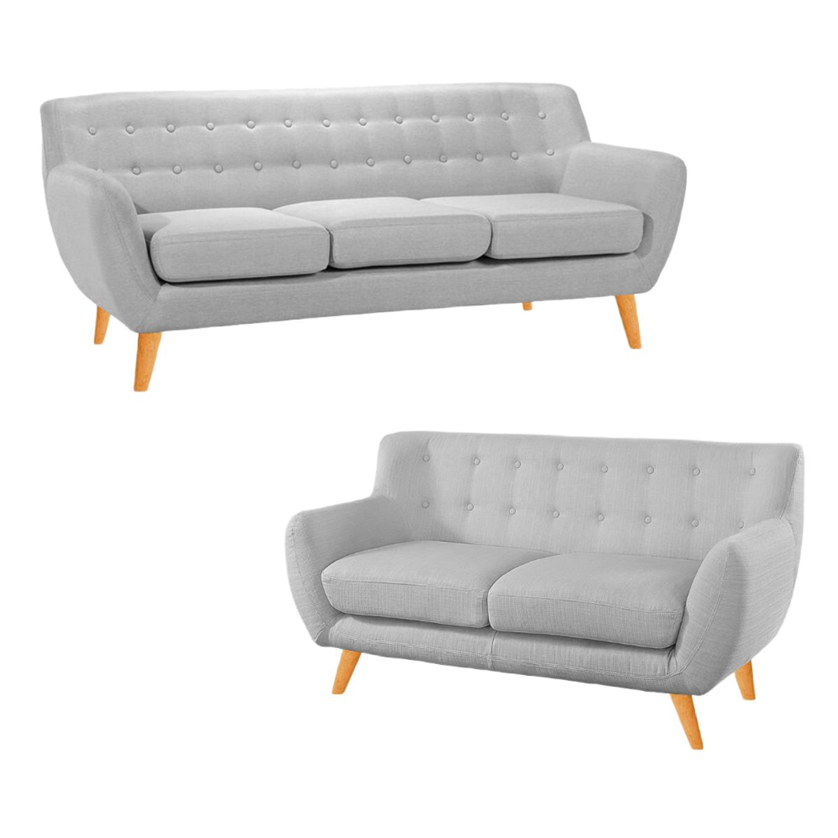 HOGAR & SPACIOS - HYS SALA 3 2 ZACK GRIS CLARO