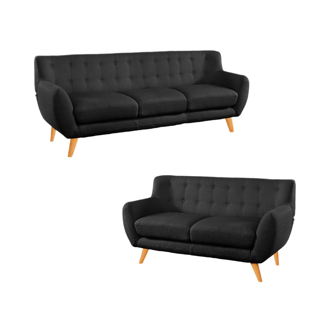 HOGAR & SPACIOS - HYS SALA 3 2 ZACK NEGRO