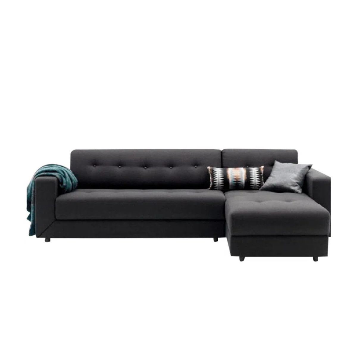 HOGAR & SPACIOS - HYS SECCIONAL DERECHO AMED GRIS OSCURO