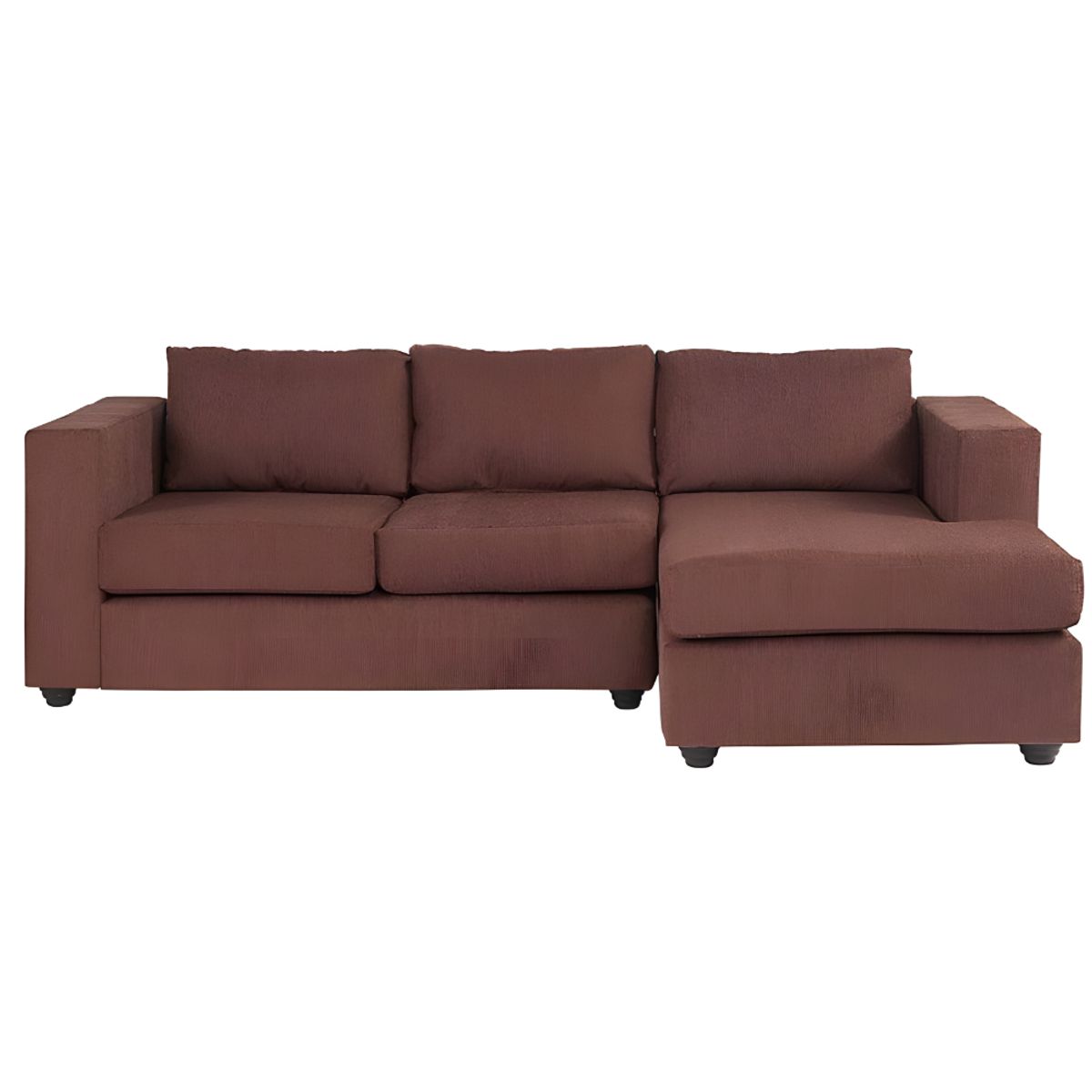 HOGAR & SPACIOS - HYS SECCIONAL DERECHO BADEL MARRON OSCURO