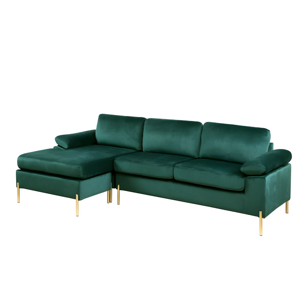 HOGAR & SPACIOS - HYS SECCIONAL DERECHO KLOE VERDE OSCURO