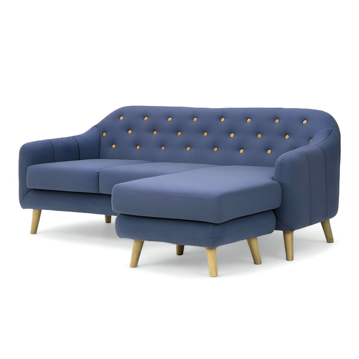 HOGAR & SPACIOS - HYS SECCIONAL DERECHO MARSELLY AZUL NOCHE