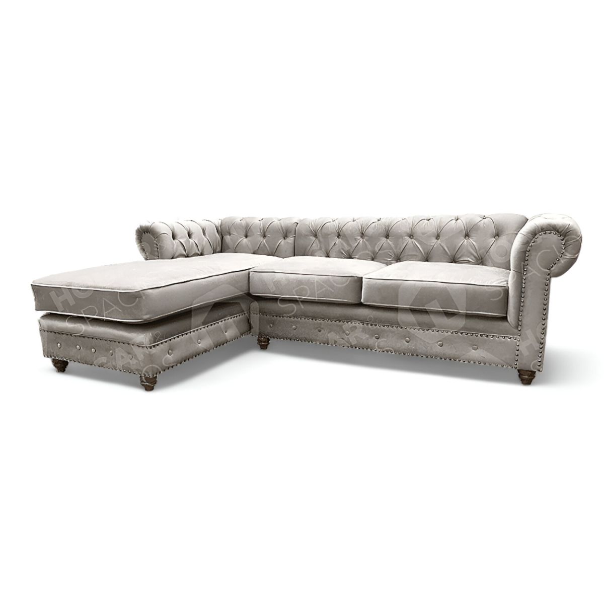 HOGAR & SPACIOS - HYS SECCIONAL IZQUIERDO CHESTERFIELD BEIGE