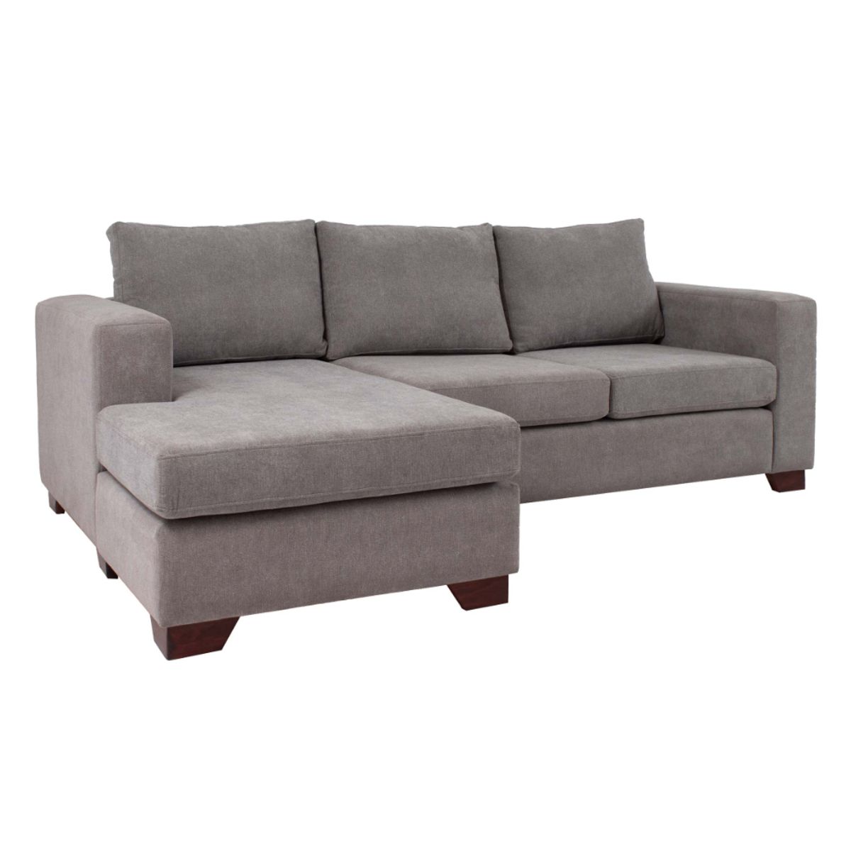 HOGAR & SPACIOS - HYS SECCIONAL IZQUIERDO SAFETI MARRON OSCURO