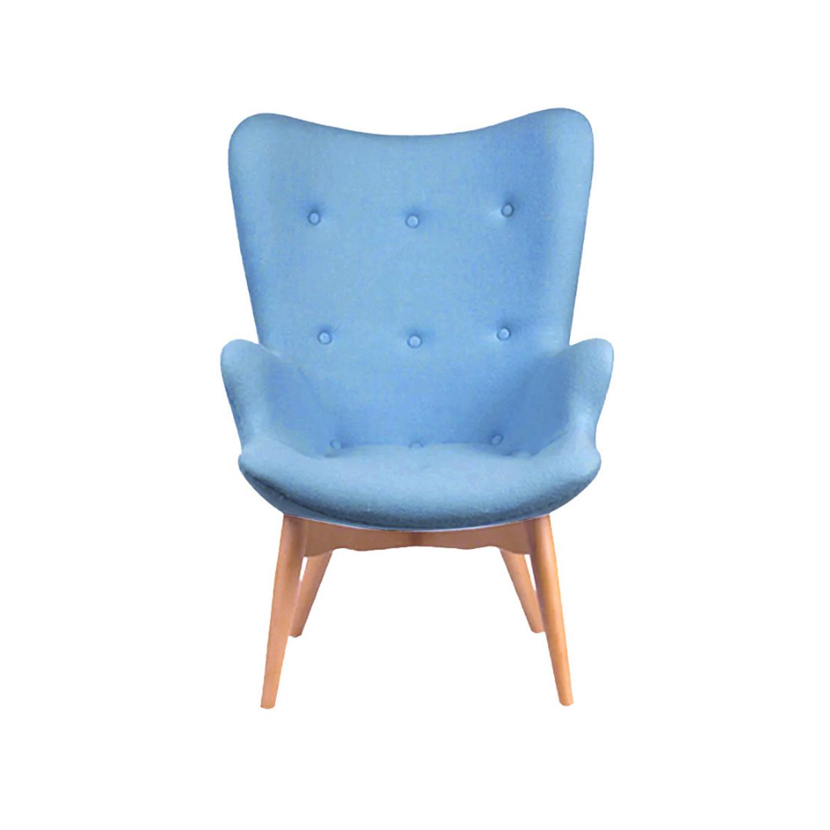 HOGAR & SPACIOS - HYS SILLON BANQUETA GRANDMOTHER AZUL CADETE