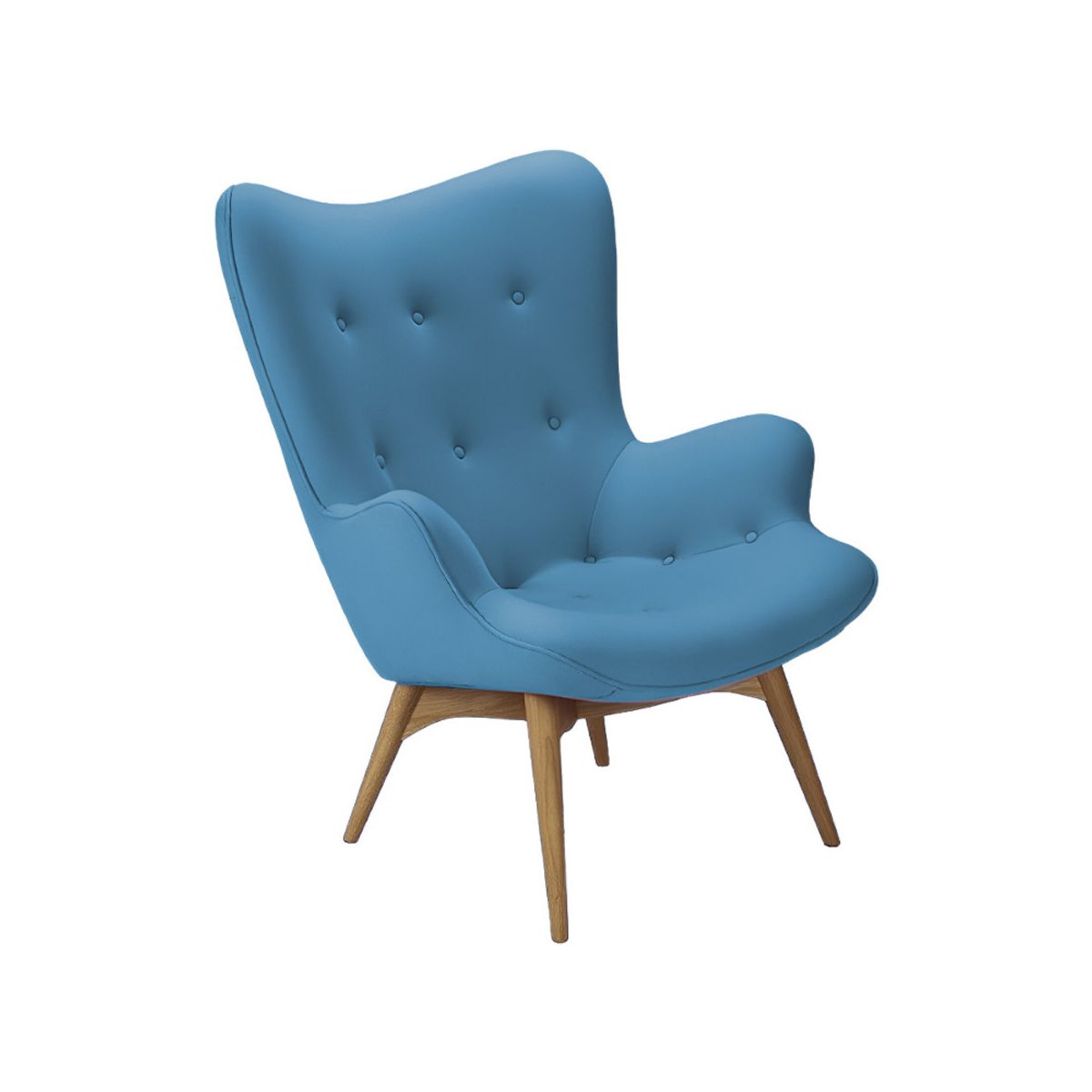 HOGAR & SPACIOS - HYS SILLON CRISTOBAL TALL CELESTE AGUA