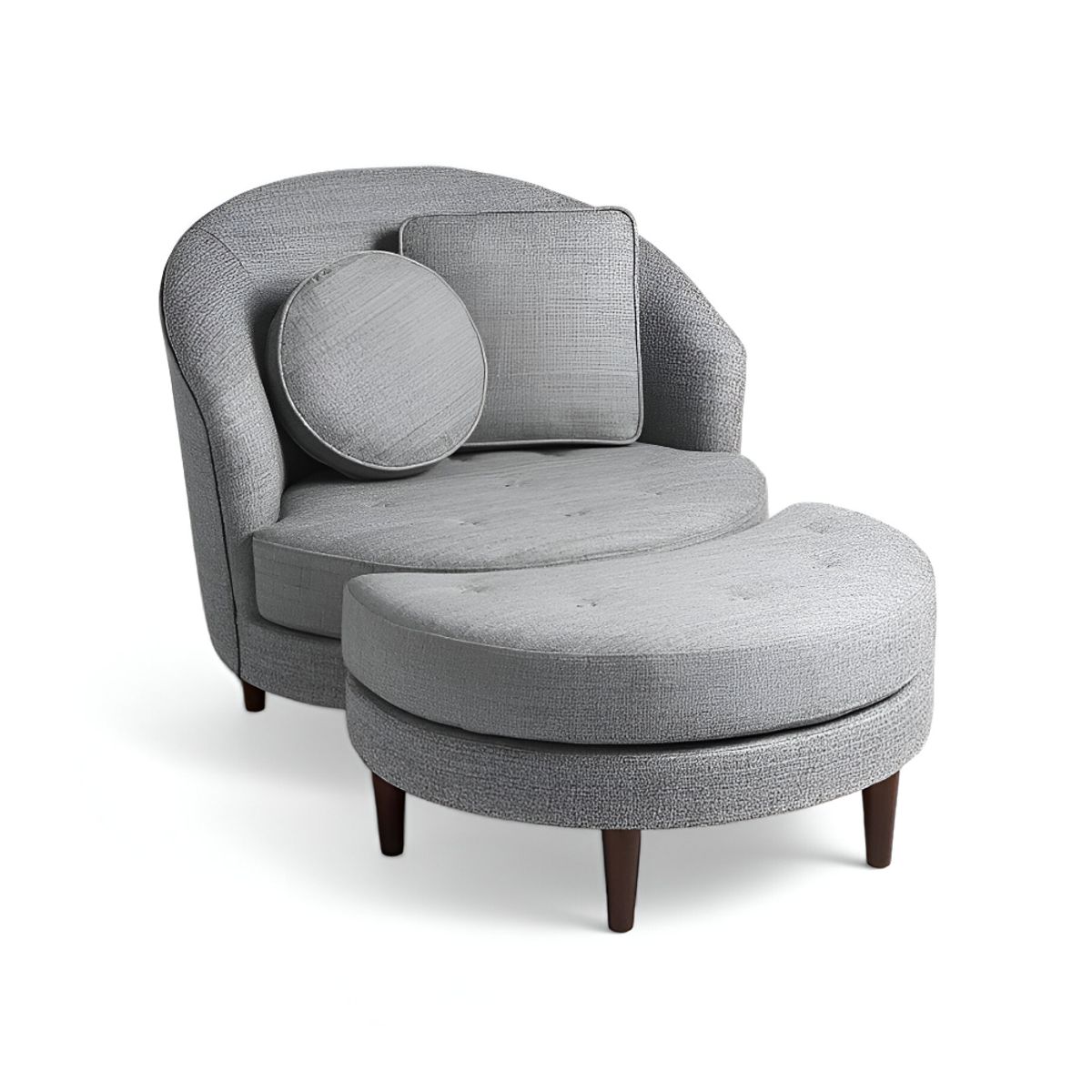 HOGAR & SPACIOS - HYS SILLON NARY BANQUETA GRIS PIZARRA