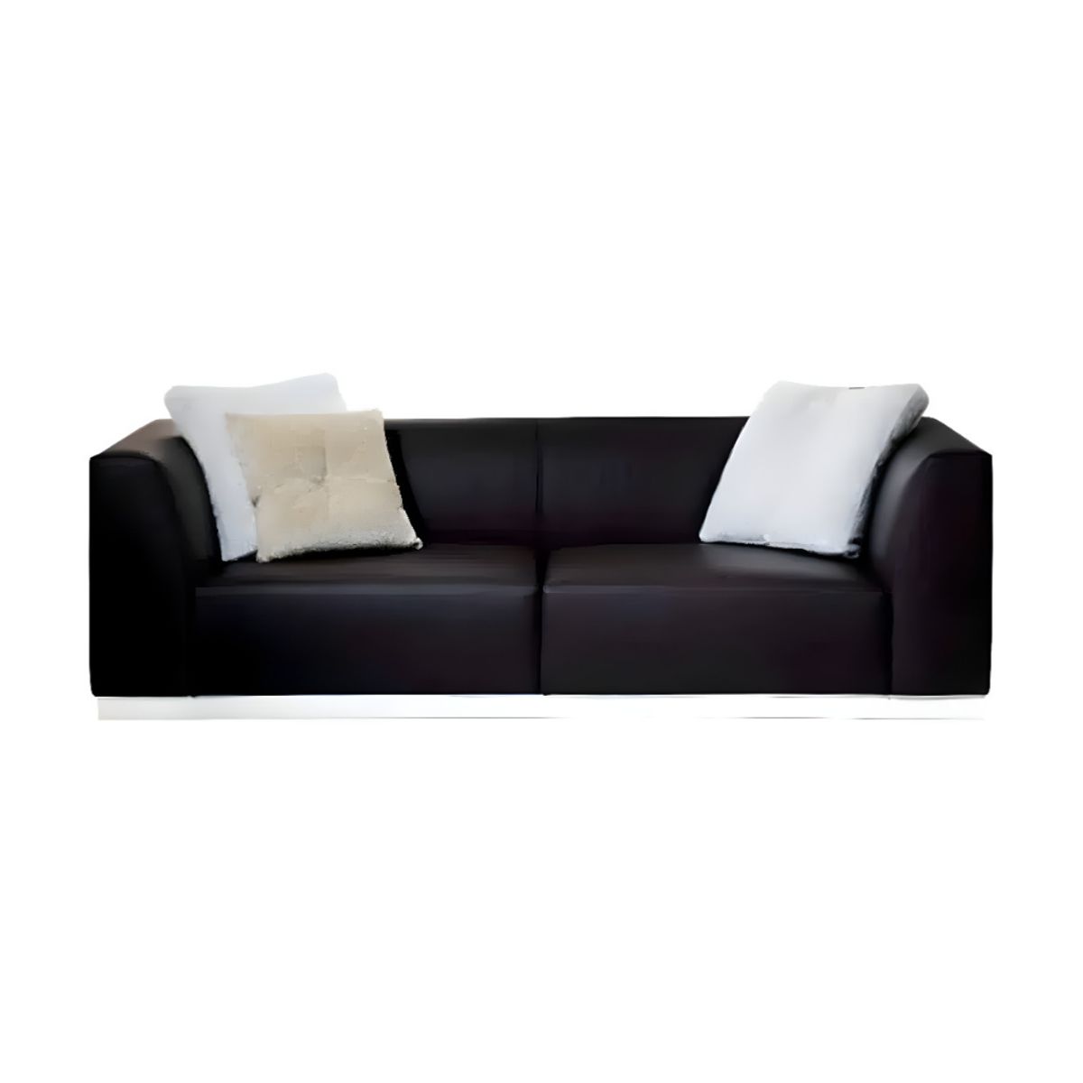 HOGAR & SPACIOS - HYS SOFA 2 CUERPOS ALBE NEGRO